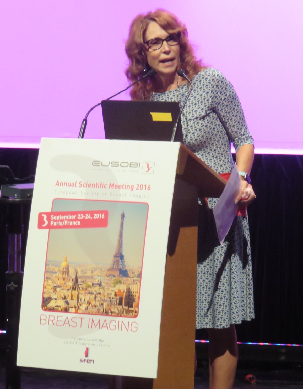 Dr. Cappello speaking at the EUSOBI 2016 podium in Paris