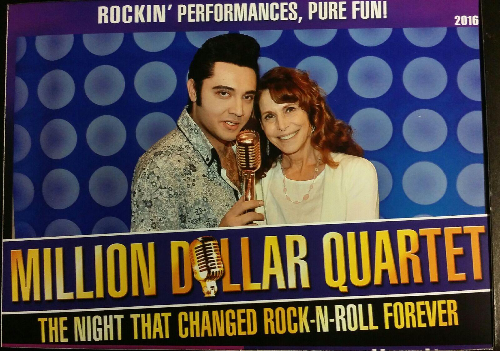 Dr. Cappello and Justin Shandor in a Million Dollar Quartet souvenir photo