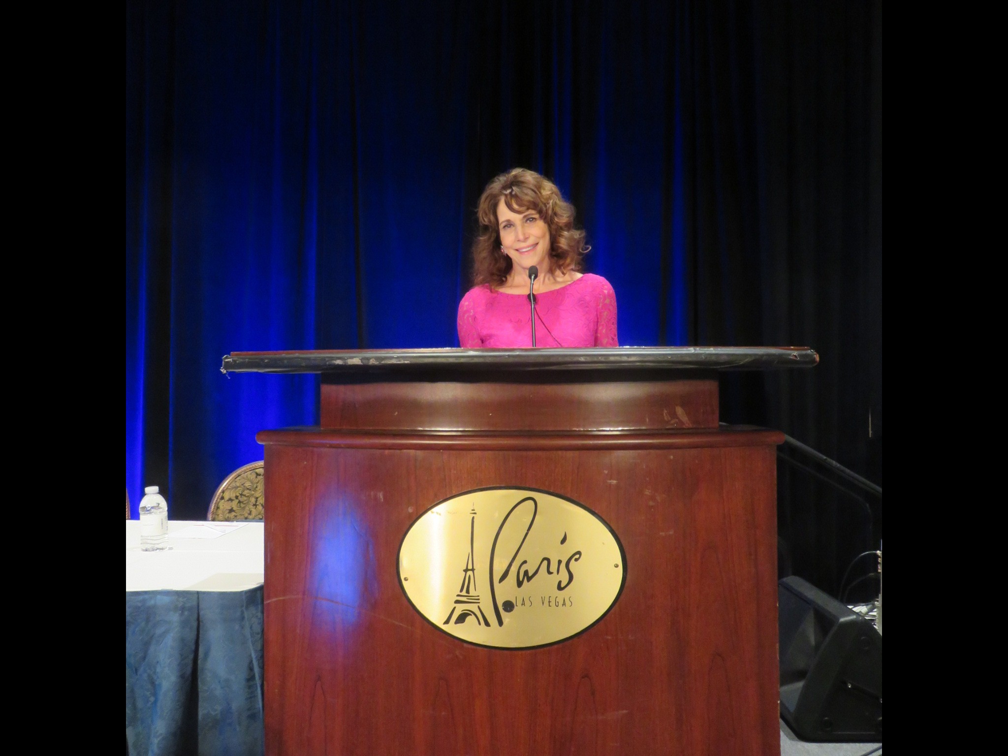 Dr. Cappello speaking at the Paris Las Vegas podium