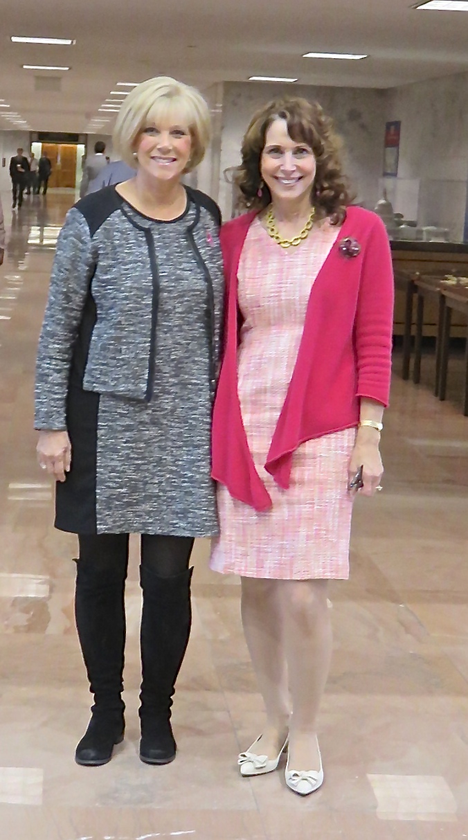 Dr. Cappello and Joan Lunden standing together in a Washington, DC hallway
