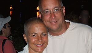 Linda and a loved one, smiling together